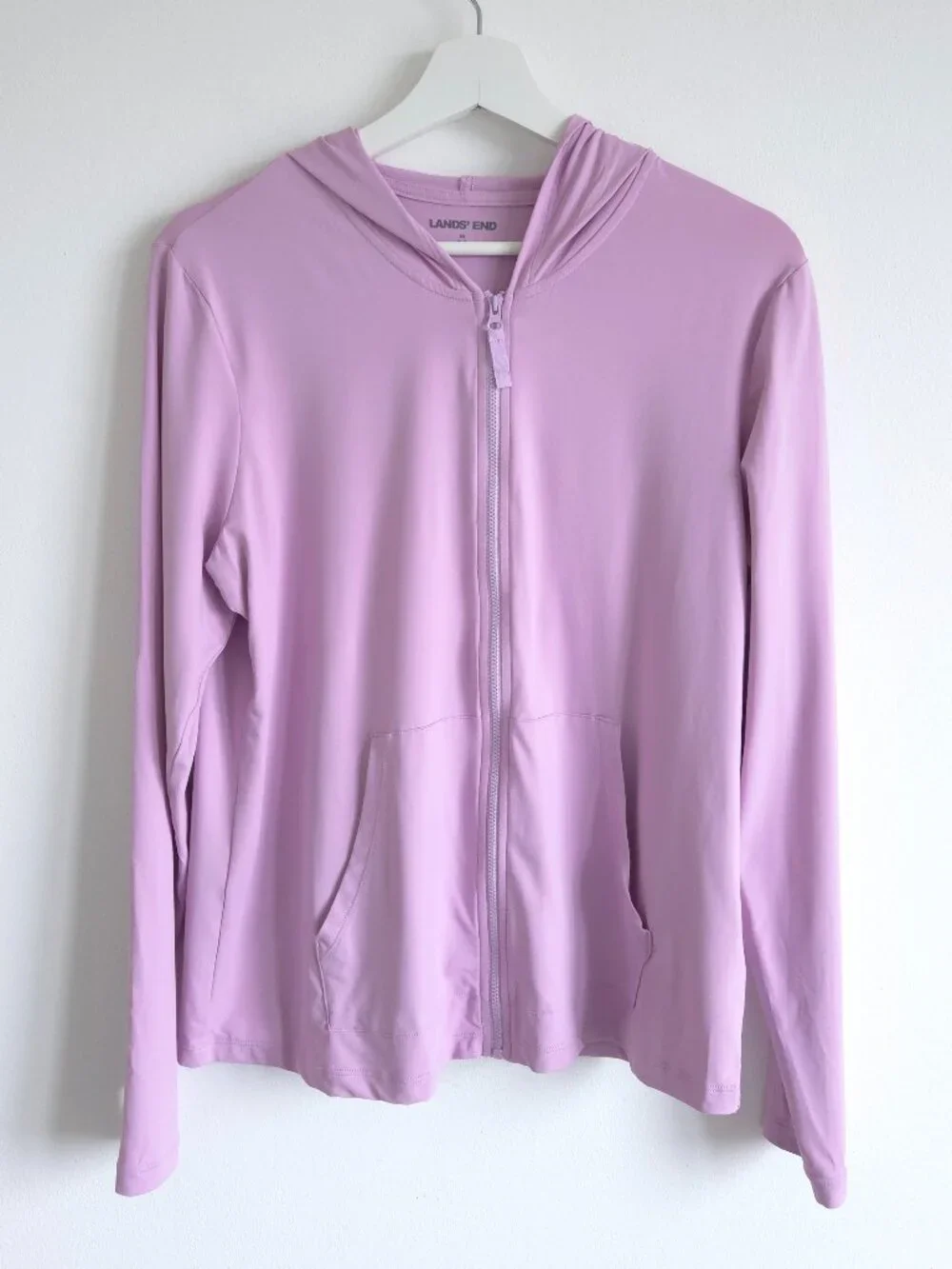 Lands' End SunShade UPF 50 Hooded Zip Front Rash Guard - Picture 2 of 9